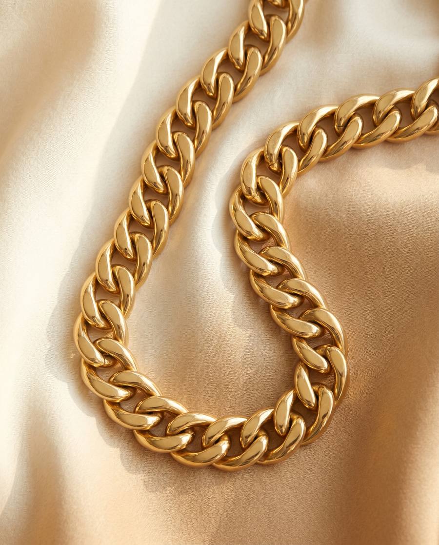 Heavy 14K gold filled cuban-link chain